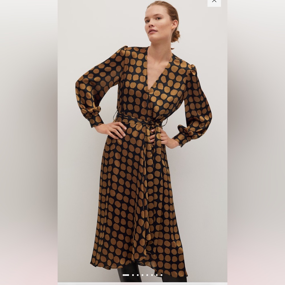 MANGO POLKA DOT MAXI DRESS